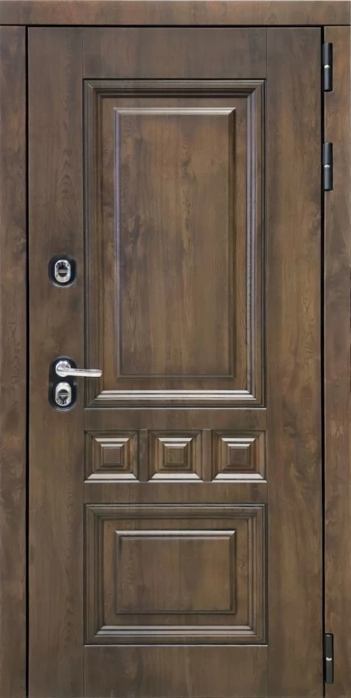 Входная дверь ДвериПРО Аура СБ-1 (лак. белое, 16мм, беленый дуб) DPRO197033 внешняя сторона