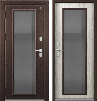 Дверь Термо-11 Шоколадный муар - полярный дуб
