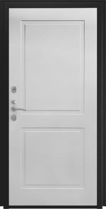 Входная дверь Модель L - 47 ФЛ-609 (L-52, 10мм, белый матовый) внутренняя сторона