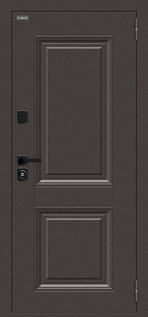 Фото Входная дверь Thermo Некст МФ/SBlack Старк шоколад/White Silk BR6219 внешняя сторона