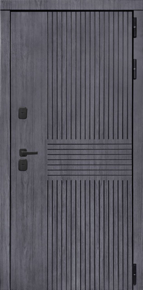 Входная дверь ДвериПРО Берген ПВХ 10мм Астрод Velutto Bianco DPRO195693 внешняя сторона