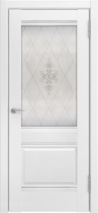 Межкомнатная дверь ЛУ-52 (Белый эмалит, до, 900x2000)