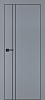 Межкомнатная дверь PX-20  черная кромка с 4-х ст. Серый матовый